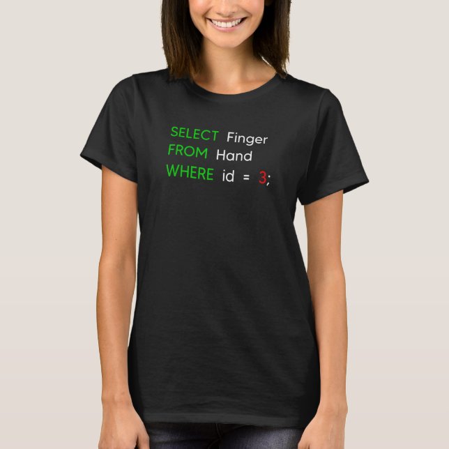 Camiseta Administradores do Banco de Dados de Código do Com (Frente)