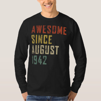 Camiseta Admirável De 80 Anos Desde Agosto De 1942 80 B