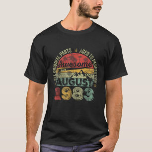 Camiseta Admirável desde agosto de 1983 Vintage 40 anos 40