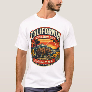 Camiseta Admissão Vintage Califórnia Dia do Urso e Papoula 