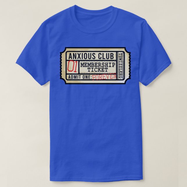 Camiseta Admitir um clube ansioso (Frente do Design)