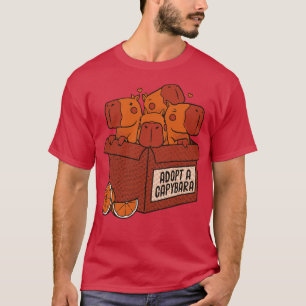 Camiseta Adoção de Capybara Kawaii Capy por Tobe Fonseca