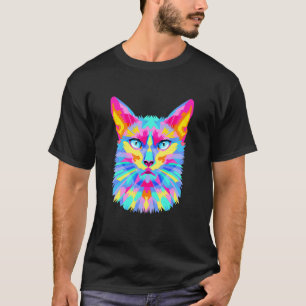 Camiseta Adocao de Gatinho Arte Colorida Amantes de Gato Fo