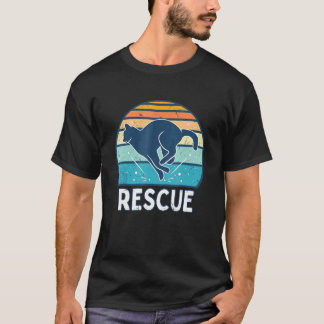 Camiseta Adoção de Gatos Design Vintage Retro Pôr do Sol Re