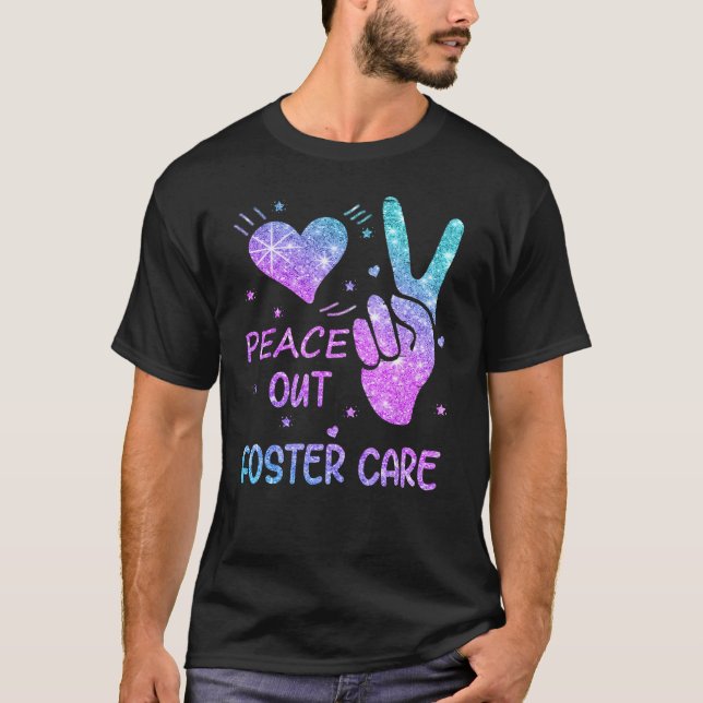 Camiseta Adoção Do Peace Out Foster Care Gotcha Day 2023 (Frente)