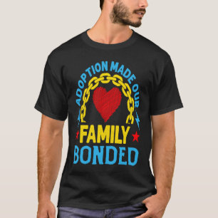 Camiseta Adoção Fez Nossa Família Unida Coração De Aço S