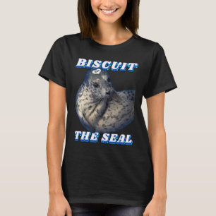 Camiseta Adoção Retro do Animal Meme do Biscoito O Foca Tik
