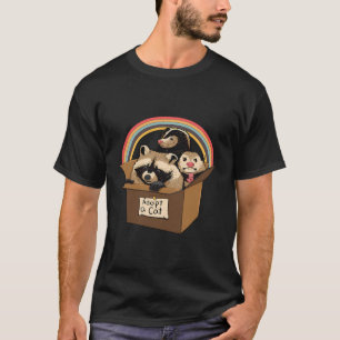 Camiseta Adoção Retroativa De Um Cat Raccoon Panda Skunk Po
