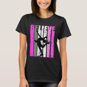 Camiseta Adolescente Acredite Em Skates De Gelo Rosa
