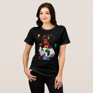 Camiseta Adolescente Afro-Americana Celebrando sua Herança