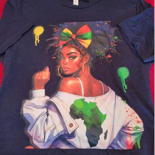 Camiseta Adolescente Afro-Americana Celebrando sua Herança