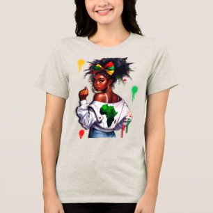 Camiseta Adolescente Afro-Americana Celebrando Sua Herança