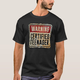Camiseta Adolescente com Sinal de Aviso de Aniversário de 1