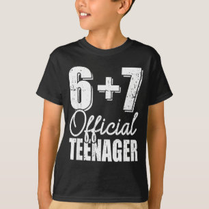 Camiseta adolescente de 13 anos de idade seis sete meme 67