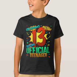 Camiseta Adolescente Oficial 13 Birthday Comic Incrível
