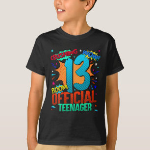 Camiseta Adolescente Oficial 13 Birthday Incrível Desde 201