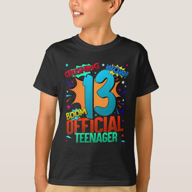 Camiseta Adolescente Oficial 13 Birthday Incrível Desde 201 (Frente)
