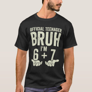 Camiseta Adolescente Oficial Aniversário de 13 Anos Meninos