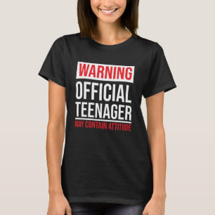 Camiseta Adolescente Oficial Engraçado 13 Aniversário