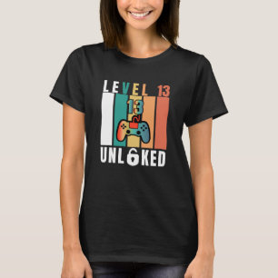 Camiseta Adolescente Oficial Nível 13 Aniversário Desbloque
