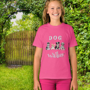 Camiseta Adolescente passeadora de cães