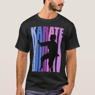 Camiseta Adolescentes Retro Karate Aniversário Cores Roxas