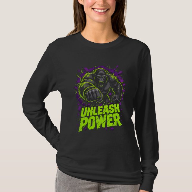 Camiseta ADOM Desencadeie o Poder Gorila (Frente)