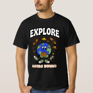 Camiseta ADOM Explore Astro Bound Earth Arte