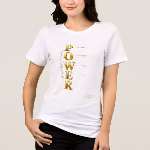 Camiseta ADOM Premium Inspirational "PODER" Gráfico Feminin