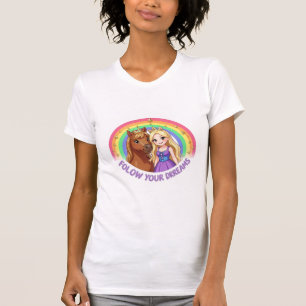 Camiseta ADOM Premium "Siga Seus Sonhos" Minimalista Mulher