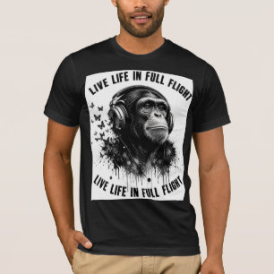 Camiseta ADOM Premium "Viva a Vida em Voo Pleno" Minimalist