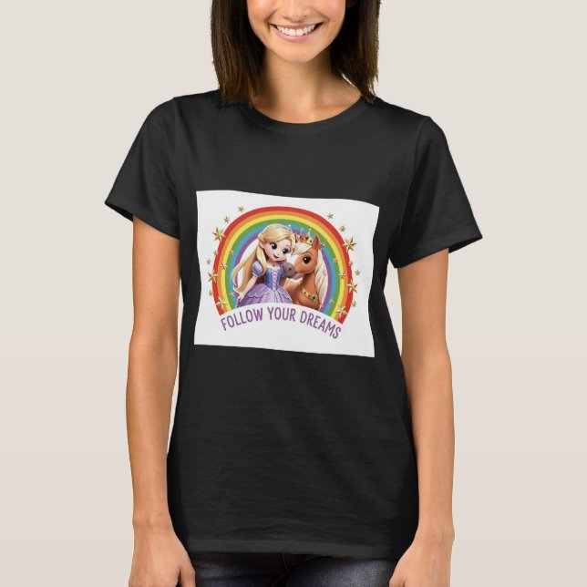 Camiseta ADOM "Siga Seus Sonhos" Inspiradora para  (Frente)
