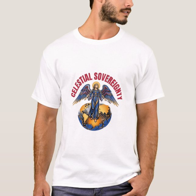 Camiseta ADOM Soberania Celestial Anjo (Frente)