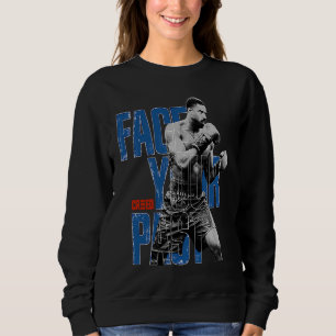Camiseta Adonis Creed Enfrente Seu Passado tipografia azul