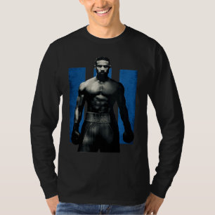 Camiseta Adonis Creed pose de frente no III azul