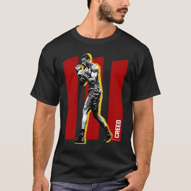Camiseta Adonis Creed pose on brush stroked III red (Frente)