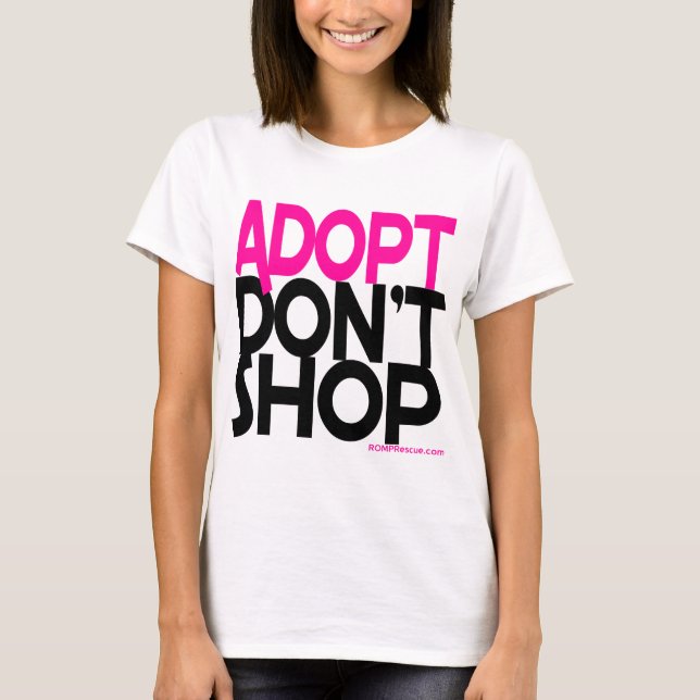 Camiseta Adopt não compra! Esforços de salvamentos do (Frente)