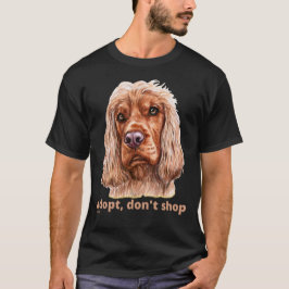 Camiseta ADOPT, NÃO COMPRE (Inglês Cocker Spaniel)