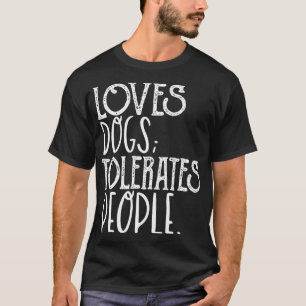 Camiseta Adora Cão Tolerado Pessoas Engraçadas Cachorro Pet