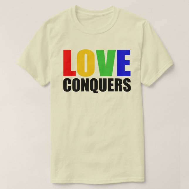 CAMISETA ADORA CONQUISADORES. O ÓDIO DIVIDE. (Frente do Design)