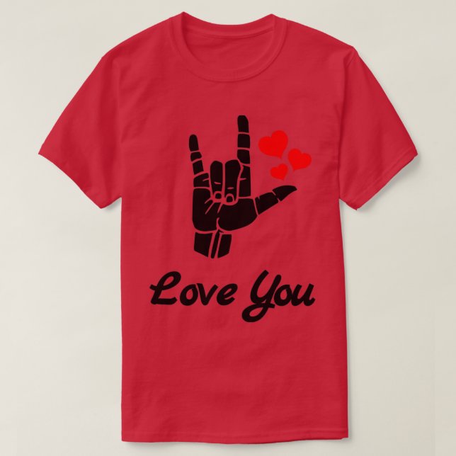 Camiseta ADORA VOCÊ ASSL Sign Language Design (Frente do Design)