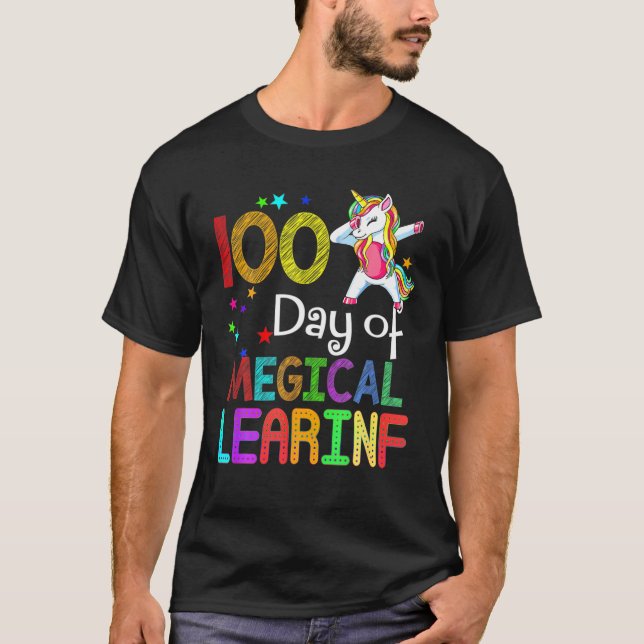 Camiseta Adorable 100 Days Of Magical Learning School Unico (Frente)