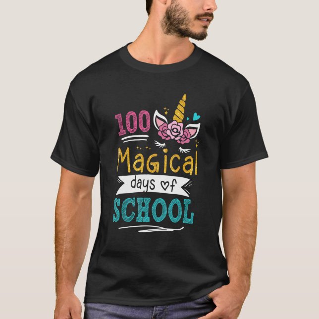 Camiseta Adorable 100 Days of Magical Learning School Unico (Frente)