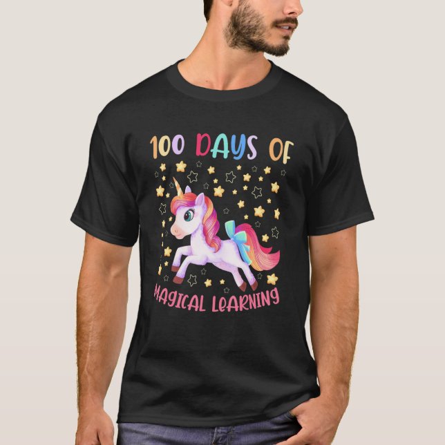 Camiseta Adorable 100 Days of Magical Learning School Unico (Frente)