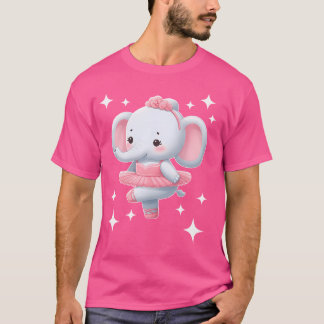 Camiseta Adorable Elephant Ballerina Dancing Art