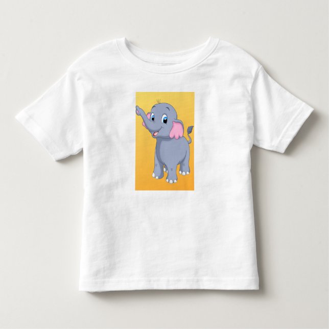 Camiseta "Adorable Elephant Charm: Toddler Tee" (Frente)
