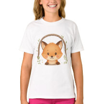 Adorable Fox Peek Tee for Kids – Cute Forest Style