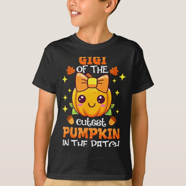 Camiseta Adorable Gigi Of The Cutest Pumpkin In The Patch  (Frente)
