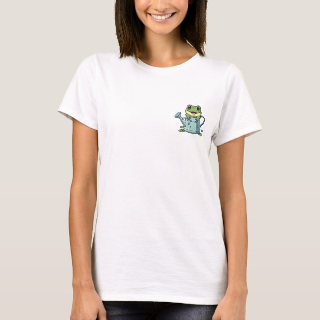 Camiseta Adorable Green Frog Peeking Out (Frente)