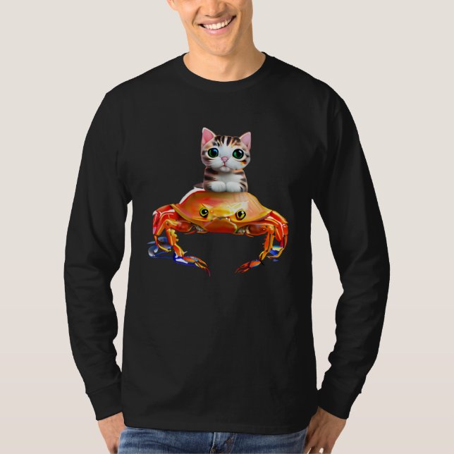 Camiseta Adorable Kitten and Giant Crab  1 (Frente)